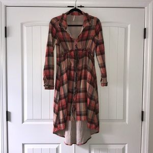 Free People Plaid Dress Sz S
